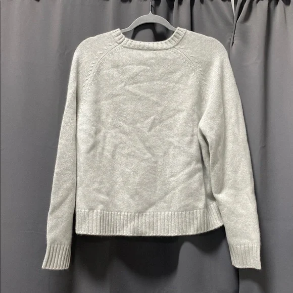 Quince Light Gray Cashmere Crewneck Sweater - M - Picture 3 of 6
